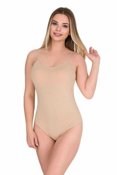 CUBBUX Rope Strap Snap Body (Hooked) Bodysuit with Bottom Tie and Adjustable Strap