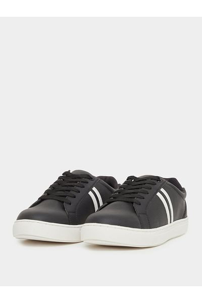 Styli Twin Stripe Lace Up Court Sneakers