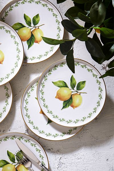 Fecra Lemone 6 Piece Cake Plate Set