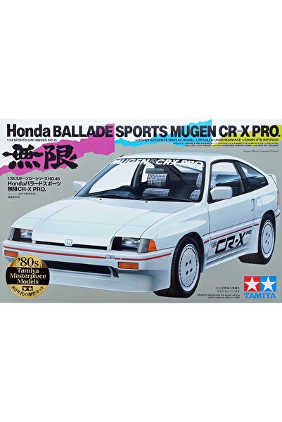 TAMIYA 1/24 Honda Ballade Sport Mugen CR-X PRO Plastik Araba Maket Kiti, Demo...