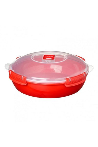 Sistema Round Sistema Plastic Container with Lid for Microwave, 1300ml