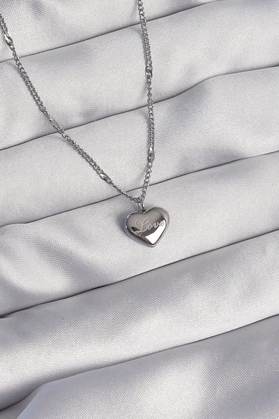 Skygo 316L Steel Silver Color Heart Model Love Necklace - Tj-Bko8932