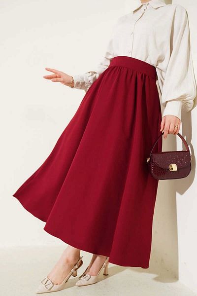 DEFNECE BUTİK Crepe Fabric Skirt