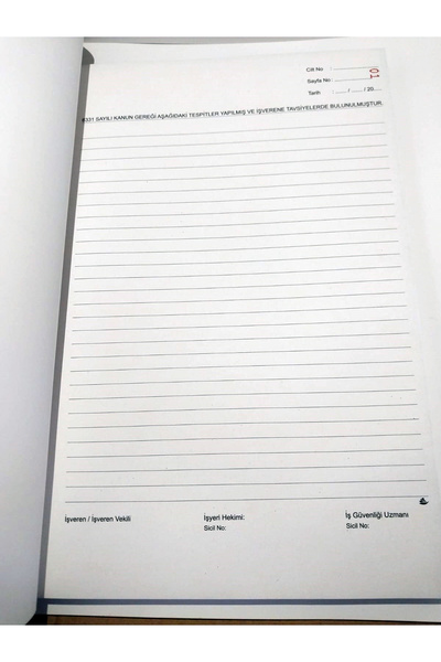 ÖZKAN Work Health and Safety Detection Proposal Notebook 50 Sheets 3 Nüsha Cardboard Cover