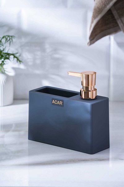 ACAR Astoria Grey/Bronze Ακρυλικός Διανομέας Υγρού Σαπουνιού με Θάλαμο Σφουγγαριού