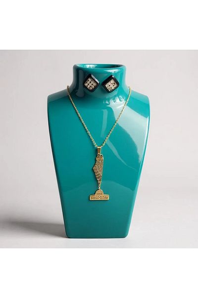 STAND MARKET Pendant Stand Acrylic Turquoise 14X21 Cm.