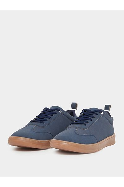 Styli Old Money Grainy Low Top Lace Up Sneakers