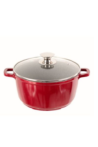 Swan SWAN granite saucepan with yena lid 30cm/8 L burgundy red
