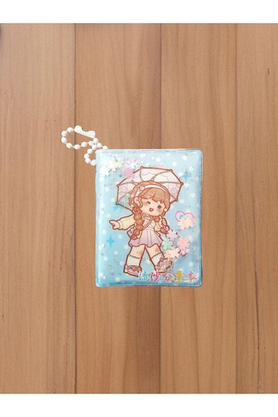 Çınar Water Glitter Kawaii Girl Themed 4.5 cm X 5.5 cm Mini Notebook (Single)
