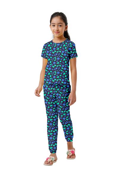 LAUREN SMITH Kids Boys' 100% Cotton Loungewear Set –Trendy Top and Pajama Bottom with Playful Prints
