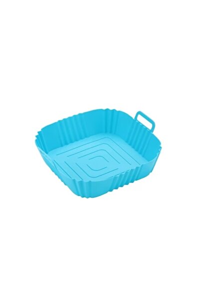 wei inox Silicone Tray for Air Fryer, Square, Multicolor, 20x20x6.5 cm