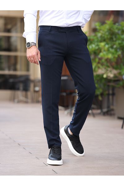 BASEL.CO A Quality Slim Fit Lycra Fabric Trousers