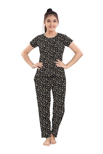LAUREN SMITH Kids Cotton Loungewear Set – Comfortable Summer T-Shirt & Pajama Bottoms in Cute Prints