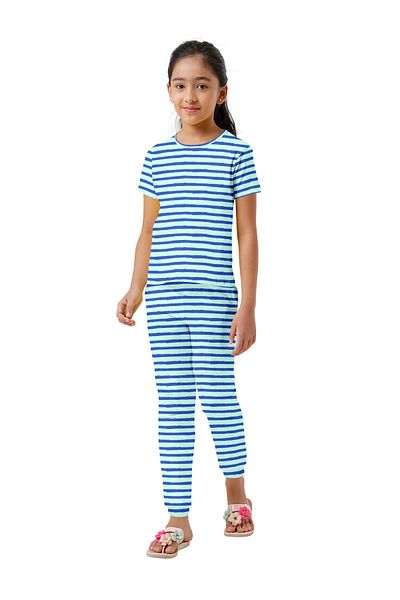 LAUREN SMITH Kids Boys' 100% Cotton Loungewear Set –Trendy Top and Pajama Bottom with Playful Prints