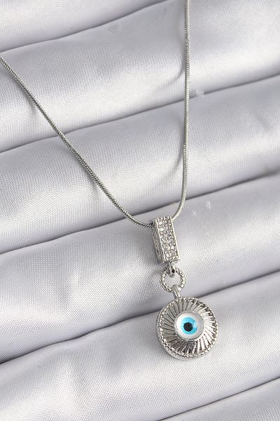 Skygo Silver Color 316L Steel Zircon Stone Women Necklace Modelo Tj-Bko9523
