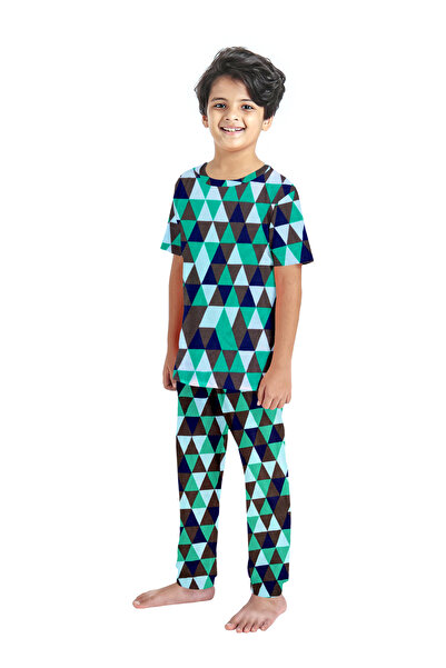 LAUREN SMITH Kids Boys' 100% Cotton Loungewear Set –Trendy Top and Pajama Bottom with Playful Prints