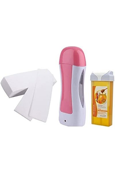 Generic Single Cartridge Wax Heater Machine Waxing Kit Wax Warmer for Body Hair Removal with 100 Pieces Wax