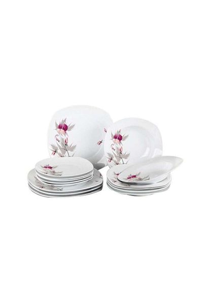 OEM Art Craft Porcelain Dinner Set, 18 Pieces, White