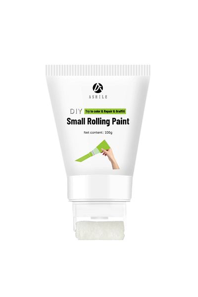 Generic Wall Small Roller Brush Paint, Small Rolling Brush Wall Latex Paint, 100G DIY Wall Paint Repair Wall