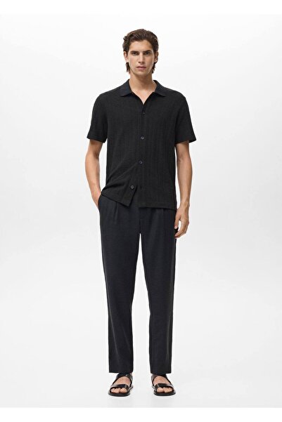 MANGO Man Pensli düz kesim pantolon