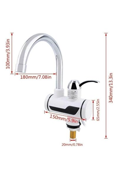 Rovitech Robinet Electric Instant cu incalzire instantanee a apei, afisaj LCD al temperaturii,