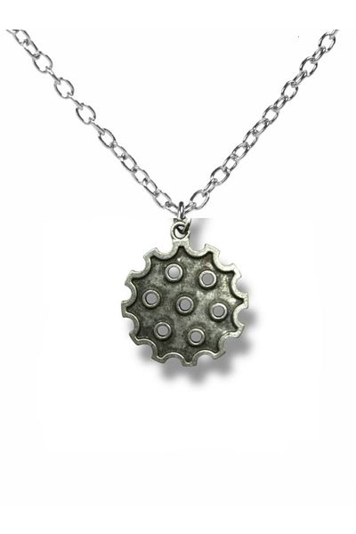 Herşey Nota Unisex Necklace with Wheel Figure – 60 cm Chain, Industrial Design