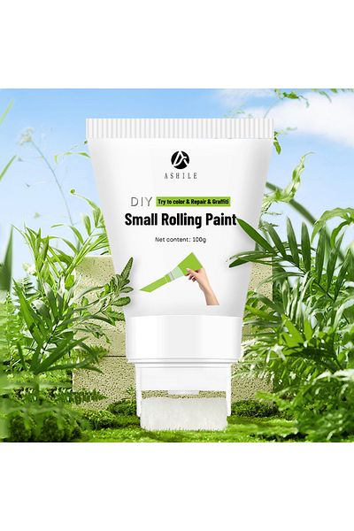 Generic Wall Small Roller Brush Paint, Small Rolling Brush Wall Latex Paint, 100G DIY Wall Paint Repair Wall