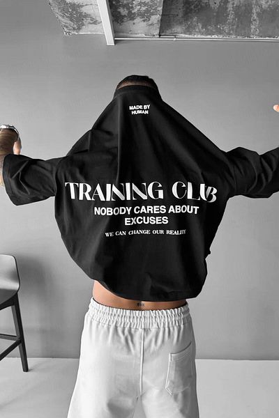 Millionaire Ανδρικό μπλουζάκι μαύρο Training Club Oversize Fit Loose Wide Fit Loose Cut