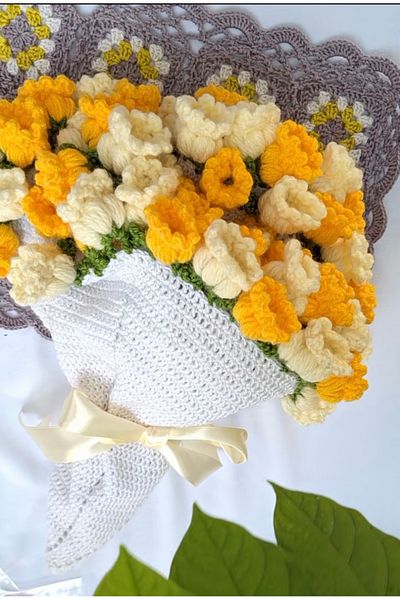 ZAHandmade Colorful 💐   Tulip Bouquet