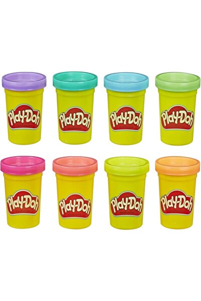 Hasbro عجينة بلاي دوه نيون متعددة الألوان، 8 قطع