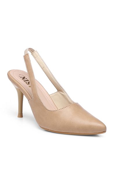 GNIST By Styli Plain Pointed Toe Stiletto Heel Slingback Shoes