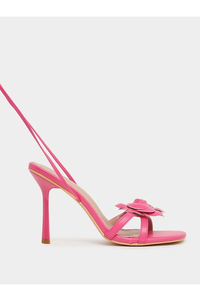 Styli Bow Detail Singback Stiletto Heel Sandals