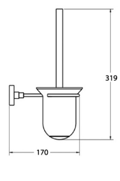 BanyomHome Stainless Brass Matte Black Gold Aksu Mounted Toilet Brush Toilet Bowl Brush
