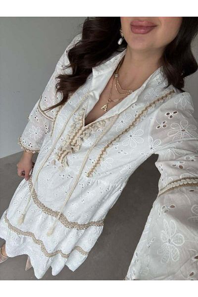 Lavanta Tekstil Scalloped Dress