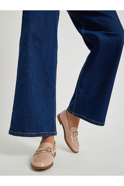 Styli Patent Design Flat Bit Loafers