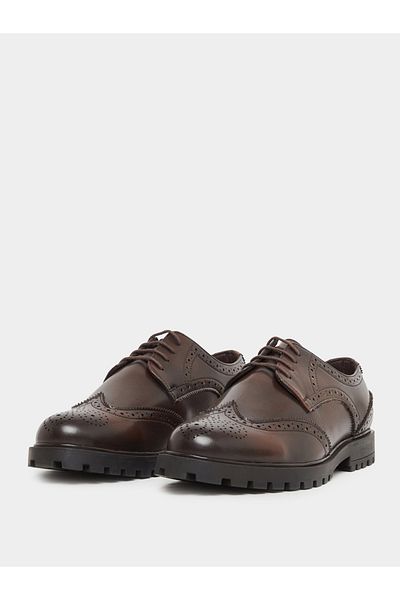 Styli Plain Wingtip Lace-Up Brogue Shoes