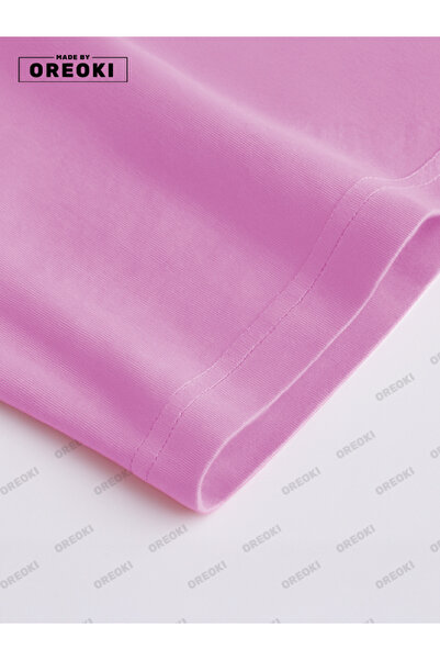 EFFRENATU Jupiter and Little Stars Printed Cotton Unisex Pink T-Shirt-Black Shorts Set