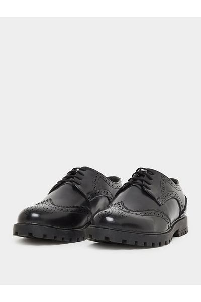 Styli Plain Wingtip Lace-Up Brogue Shoes