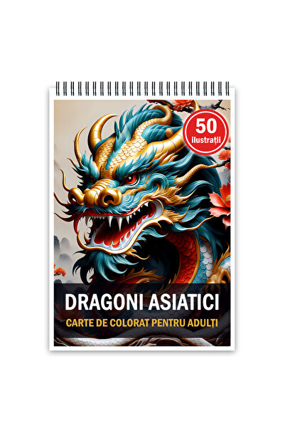 Legendary Gifts Carte de colorat, 50 de ilustratii, Dragoni Asiatici