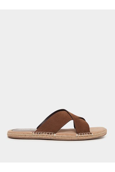 Styli Cross Strap Jute Espadrille Sandals