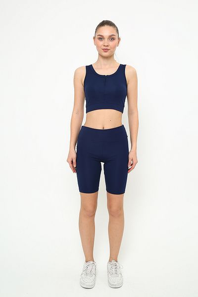 OPENDO Strappy Crop & Biker Leggings Double Set (Without Pads)
