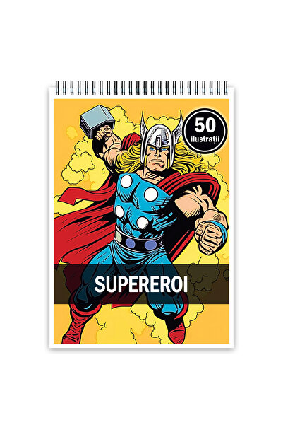 Legendary Gifts Carte de colorat, 50 de ilustratii, Supereroi