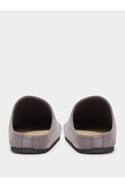 Styli Plain Round Toe Faux Suede Clog Sandals