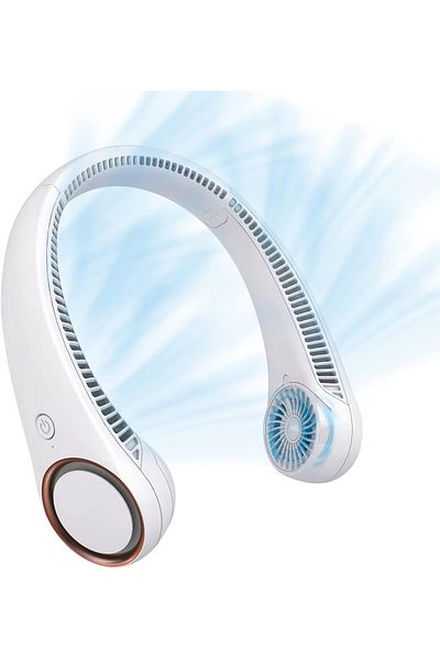 CIVPOWER Portable Neck Fan, 360° Cooling, 3 Speeds, USB Rechargeable