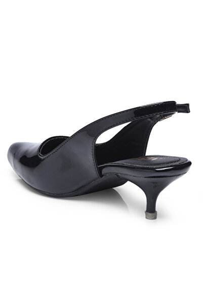 GNIST By Styli Plain Pointed Toe Kitten Heel Slingback Shoes