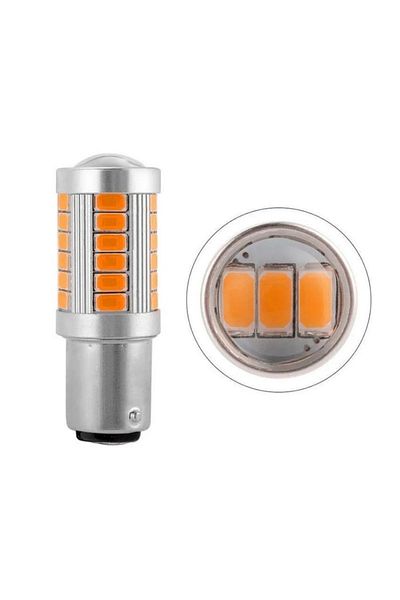 TECHSTAR ® Bay15d Auto Led Bulb, 1157, Yellow, 12v, 660 Lm