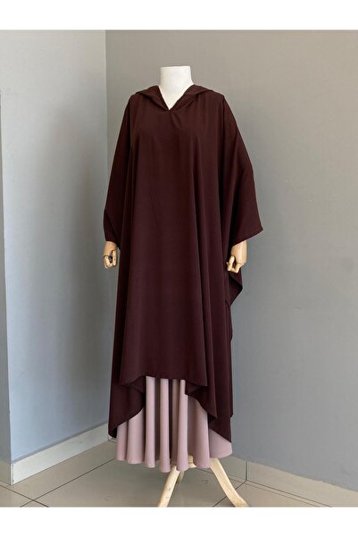 bassell Medine Ipeği Kapüşonlu Panço