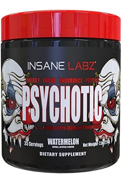insane labz Psychotic, High Stimulant Pre Workout Powder, Extreme Lasting Energy, Focus and Enduranc