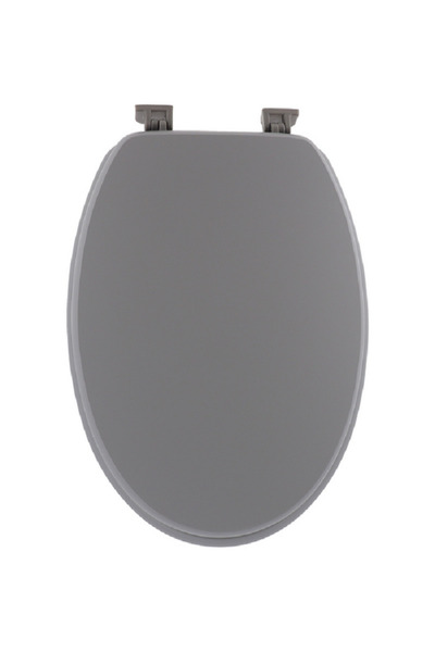 Tendance مقعد مرحاض من خشب MDF مع طقم تثبيت باللون الرمادي غير اللامع