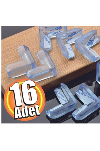 AcarlarTicaret Clear Adhesive Edge and Corner Protector - Child Edge Corner Guard 16 Pieces